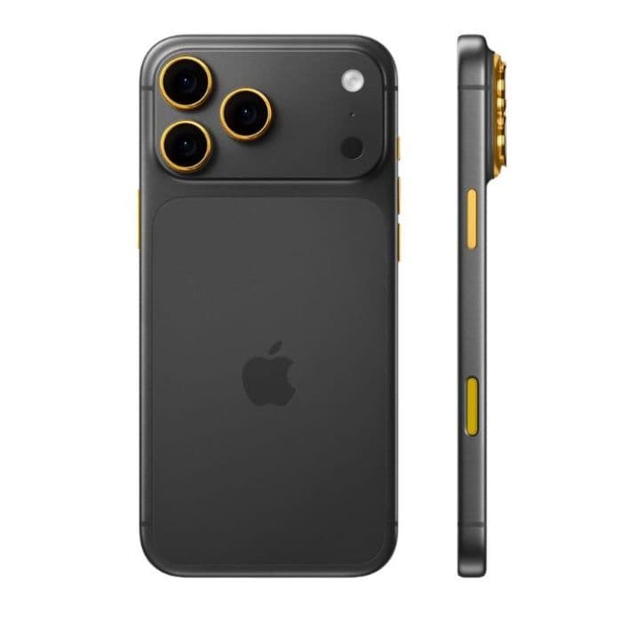 Customized Apple iPhone 17 Pro Max  (UAE Dual eSIM), 6.9 Inch, 1TB, 12GB, Cosmic Black with Gold Accents - 1