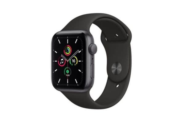 Apple Watch SE GPS, 40mm Midnight Aluminium Case with Black Sport Band - 1