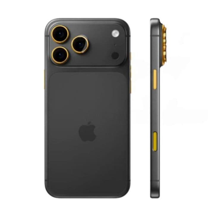 Customized Apple iPhone 17 Pro Max  (UAE Dual eSIM), 6.9 Inch, 256GB, 12GB, Cosmic Black with Gold Accents - 1