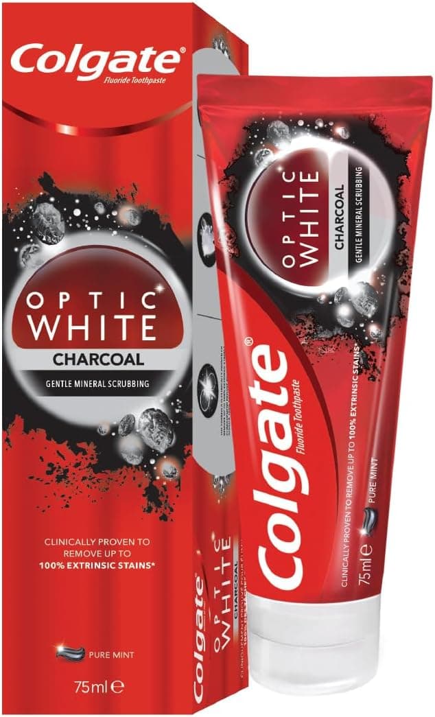COLGATE TOOTHPASTE OPTIC WHITE CHARCOAL 75ML  (Head) - 1