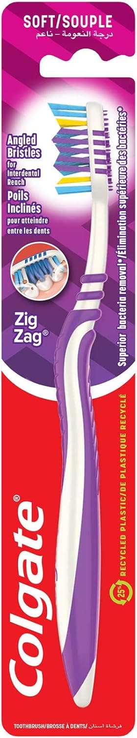 COLGATE TOOTHBRUSH ZIGZAG FLEXIBLE SOFT+TONGUE CLNR (Head) - 1