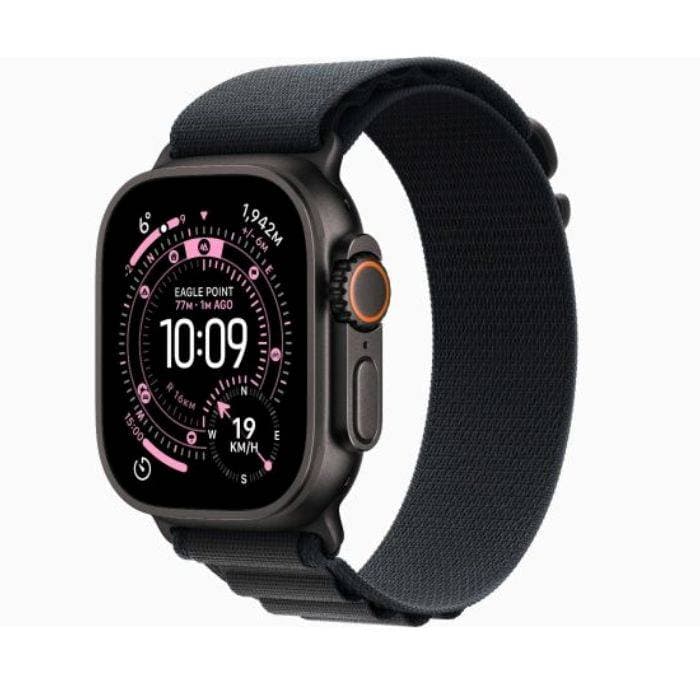 Apple Watch Ultra 3, GPS + Cellular, 49mm, Black Titanium Case with Black Alpine Loop - 1