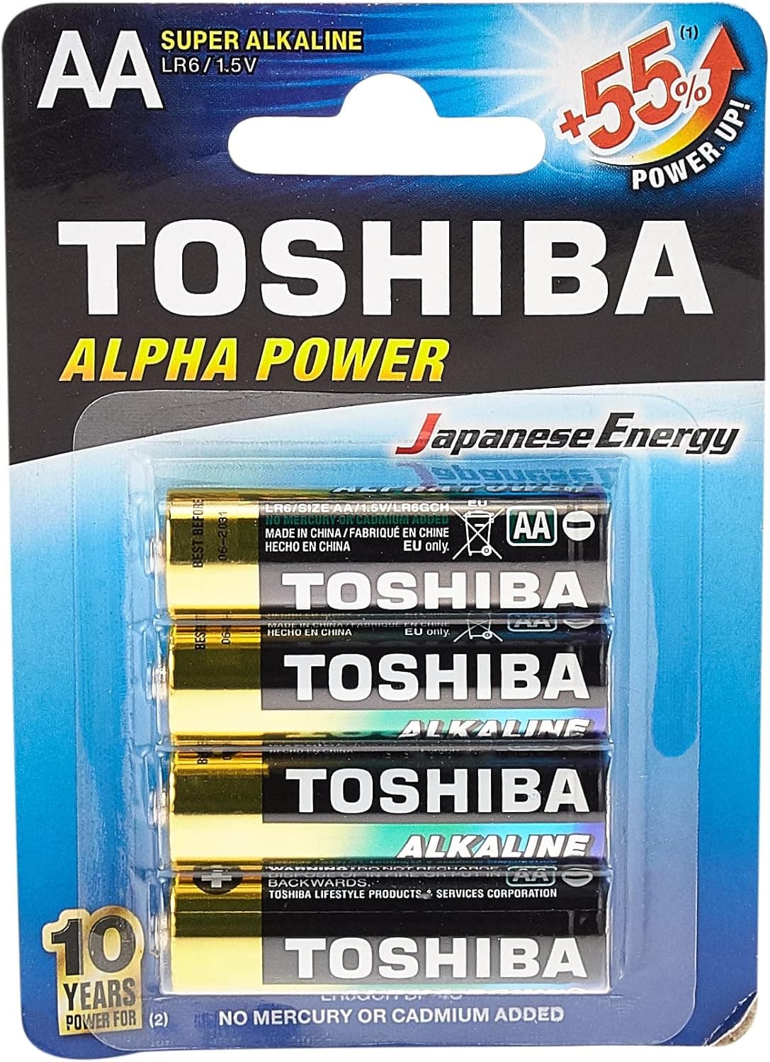 TOSHIBA ALPHA POWER AA - 4 Battery Pack - 1