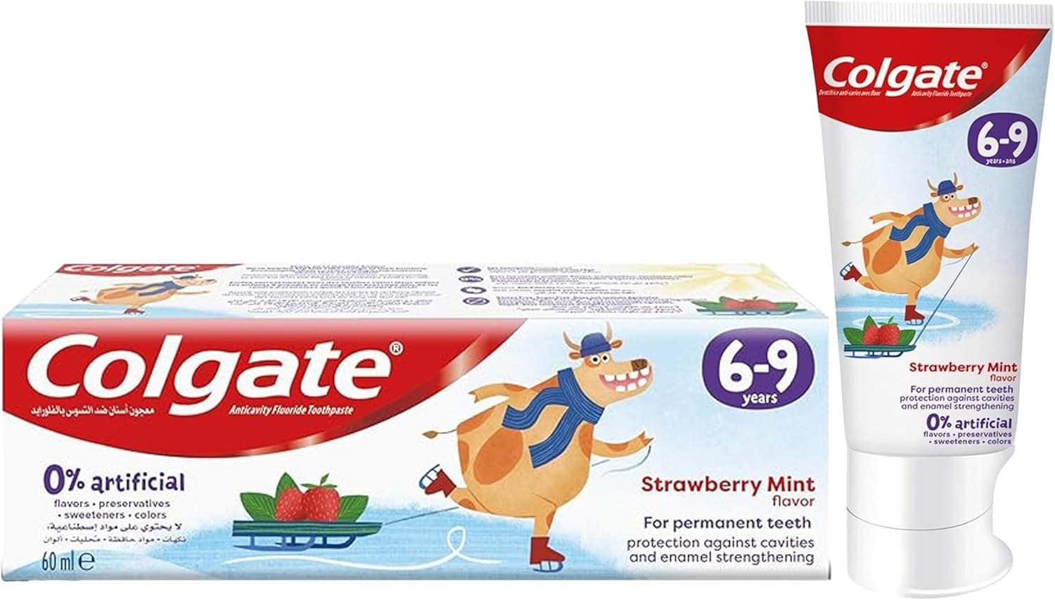 COLGATE TOOTHPASTE KIDS 6-9 YRS STRWBERRY MINT 60ML - 1