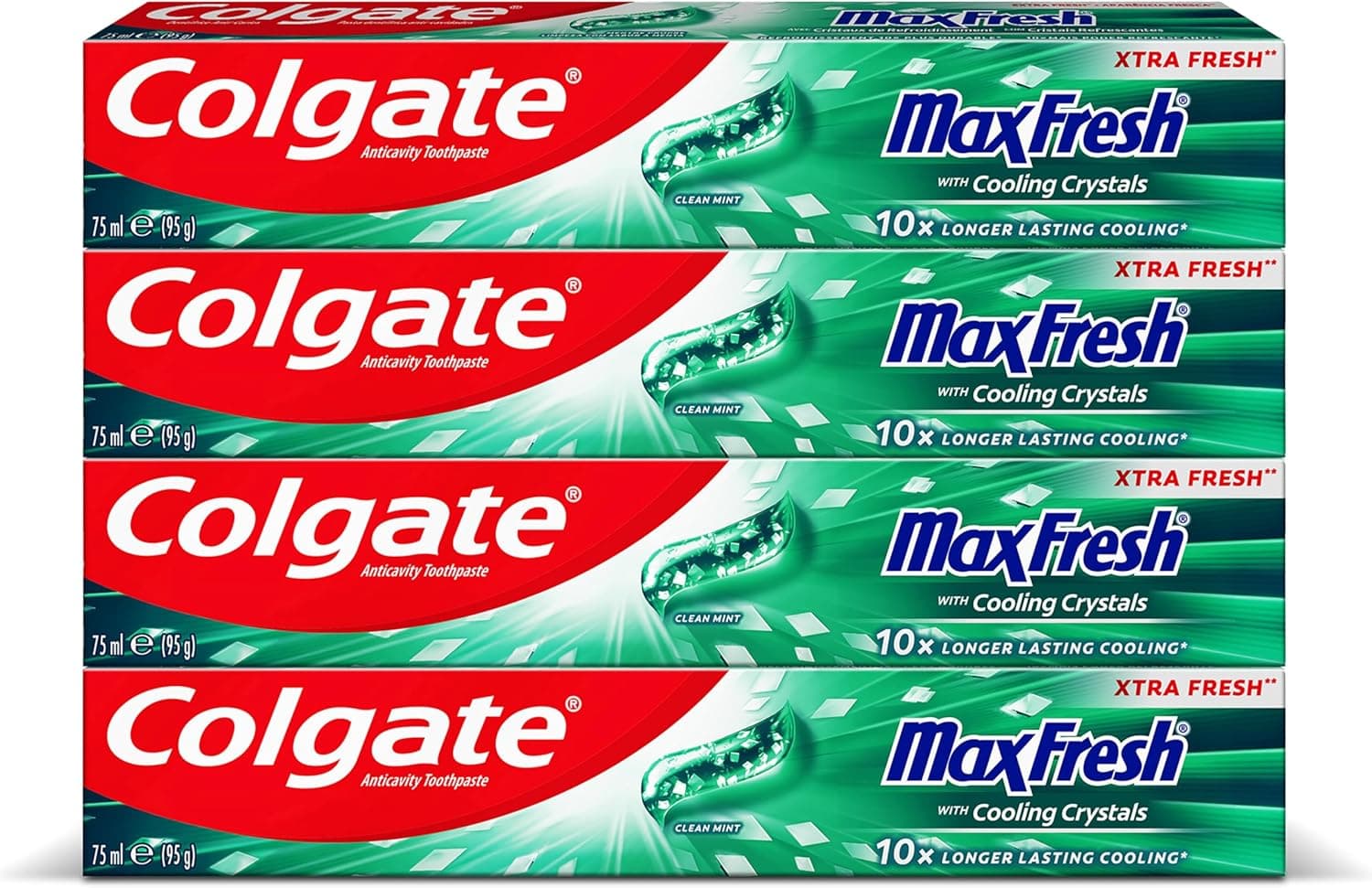 COLGATE TOOTHPASTE MAX FRESH COOLMINT 4PK 75ML - 1