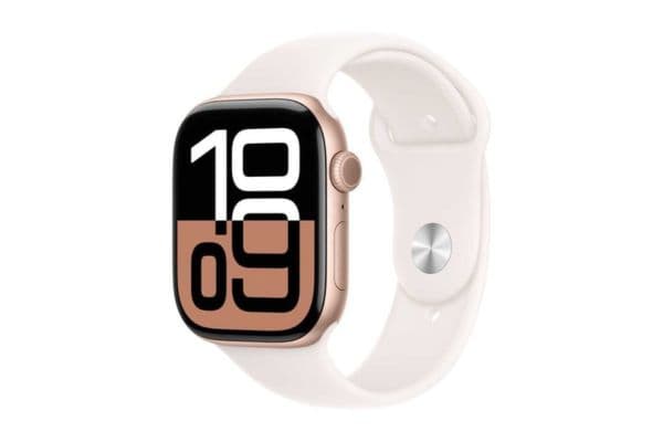 Apple Watch Series 10, GPS 46mm Rose Gold Aluminum Case, with Light Blush Sport Band – M/L - 1