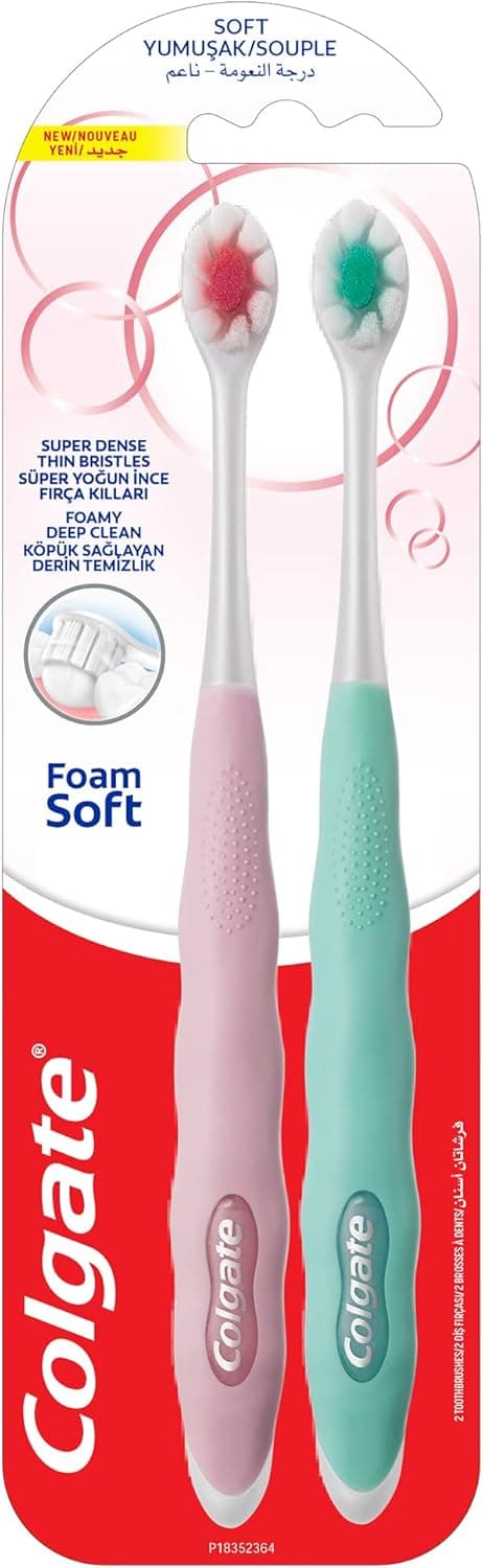 COLGATE TOOTHBRUSH FOAM CUSHION CLEAN 2PK - 1
