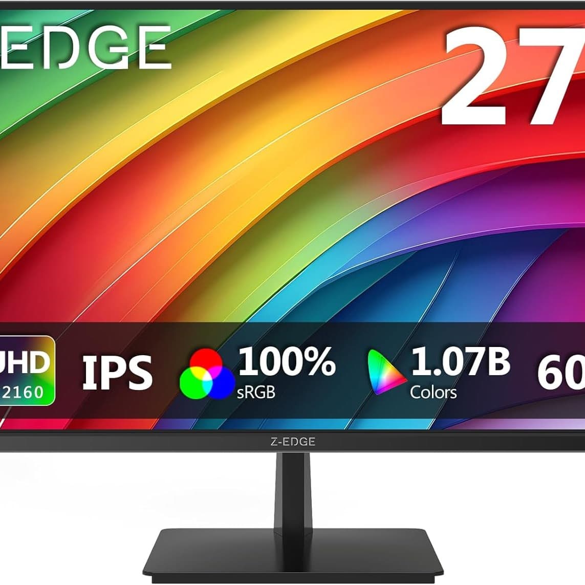 Z-Edge U27P4K 27-inch Gaming Monitor Ultra HD 4K, 75Hz Refresh Rate, 3840x2160 IPS LED Monitor, 300 cd/m², HDMIx2+DPx1, FreeSync Technology - 1