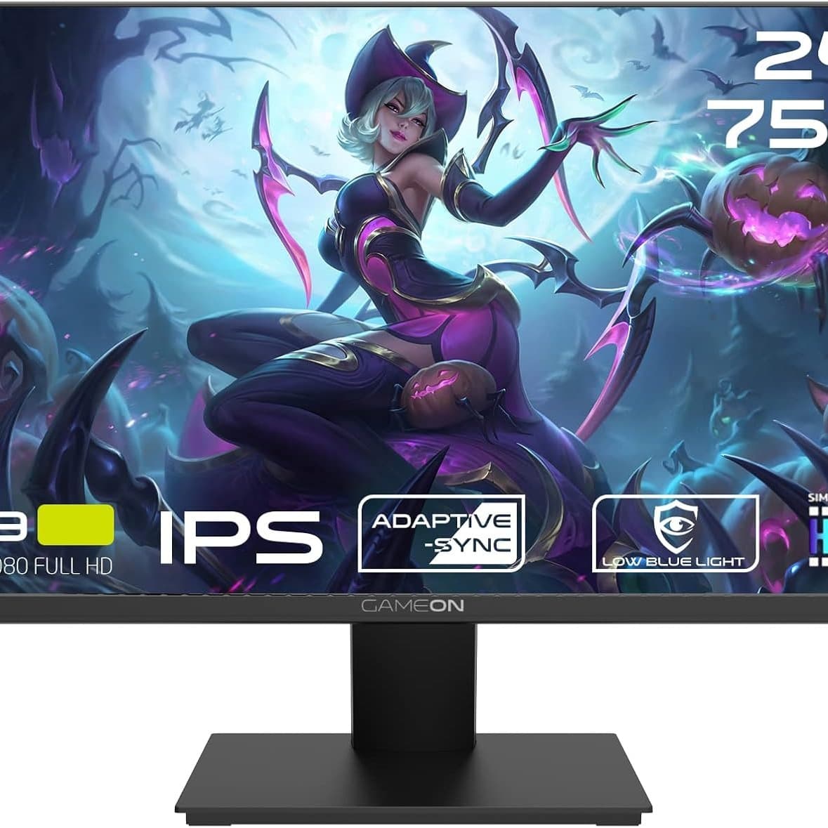 GAMEON 24 inch monitor, Full HD 1920x1080p HDMI and VGA with Ergonomic Tilt, Eye Care Technology with Blue Light Filter and Anti-Glare, Adaptive-Sync and Built-in-speakers - 1