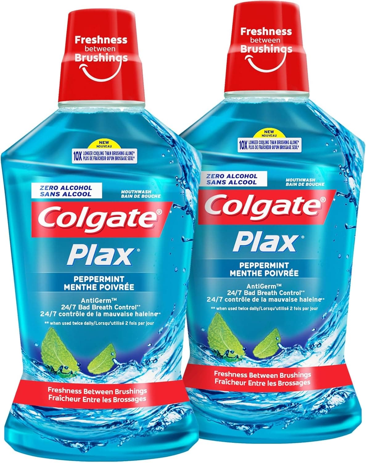 COLGATE PLAX PEPPERMINT BLUE 2X500ML VPK - 1
