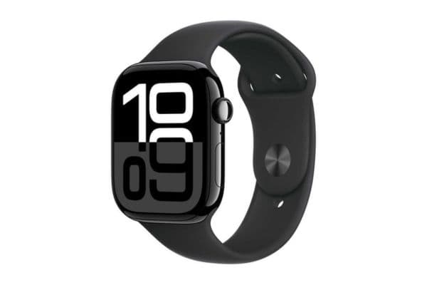 Apple Watch Series 10, GPS 42mm Jet Black Aluminum Case, with Black Sport Band – S/M - 1