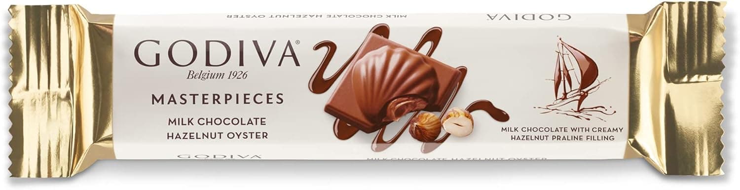 GODIVA BAR MILK CHOC HAZELNUT 12X12X30G - 1