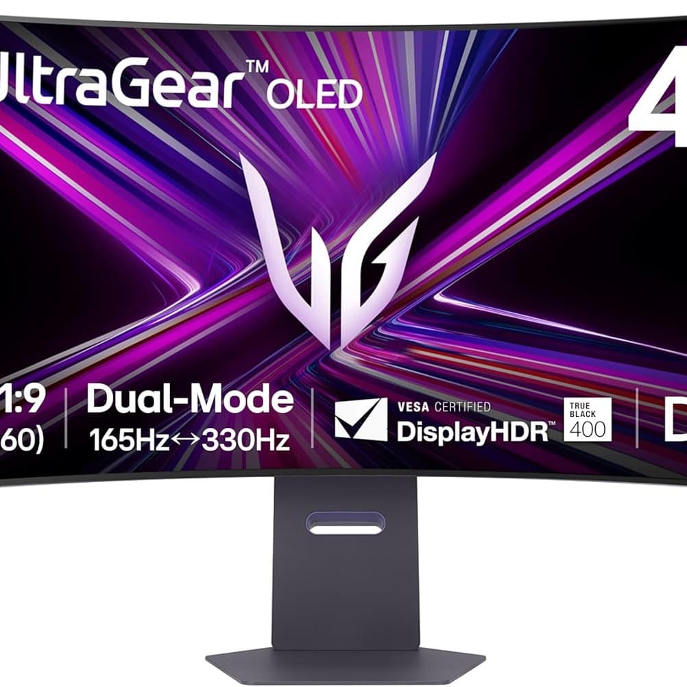LG 45GX90SA-B UltraGear 45″ WQHD (3440×1440) Curved Smart OLED Gaming Monitor with webOS, 240 Hz, 0.03 ms, NVIDIA G-SYNC Compatible, DisplayHDR True Black 400, Headphone, USB-C - 1
