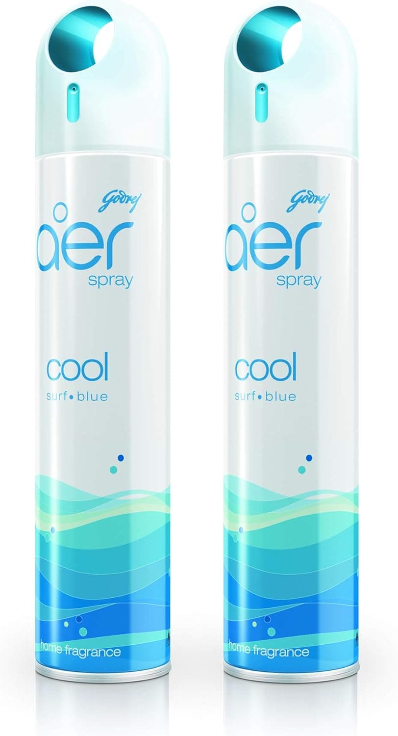 Godrej Aer Air Freshener Spray Cool Surf Blue 300 Ml - (Pack Of 2), Fghkarspz008-Csb - 1