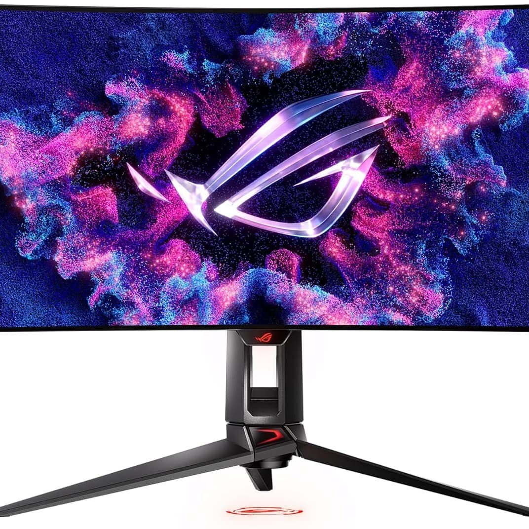 ASUS ROG Swift OLED PG34WCDM gaming monitor ― 34" (33.9" viewable, 3440x1440) 800R curved panel, 240Hz, 0.03ms (GTG), G-SYNC compatible, custom heatsink, uniform brightness, Smart KVM, 90 W Type-C - 1