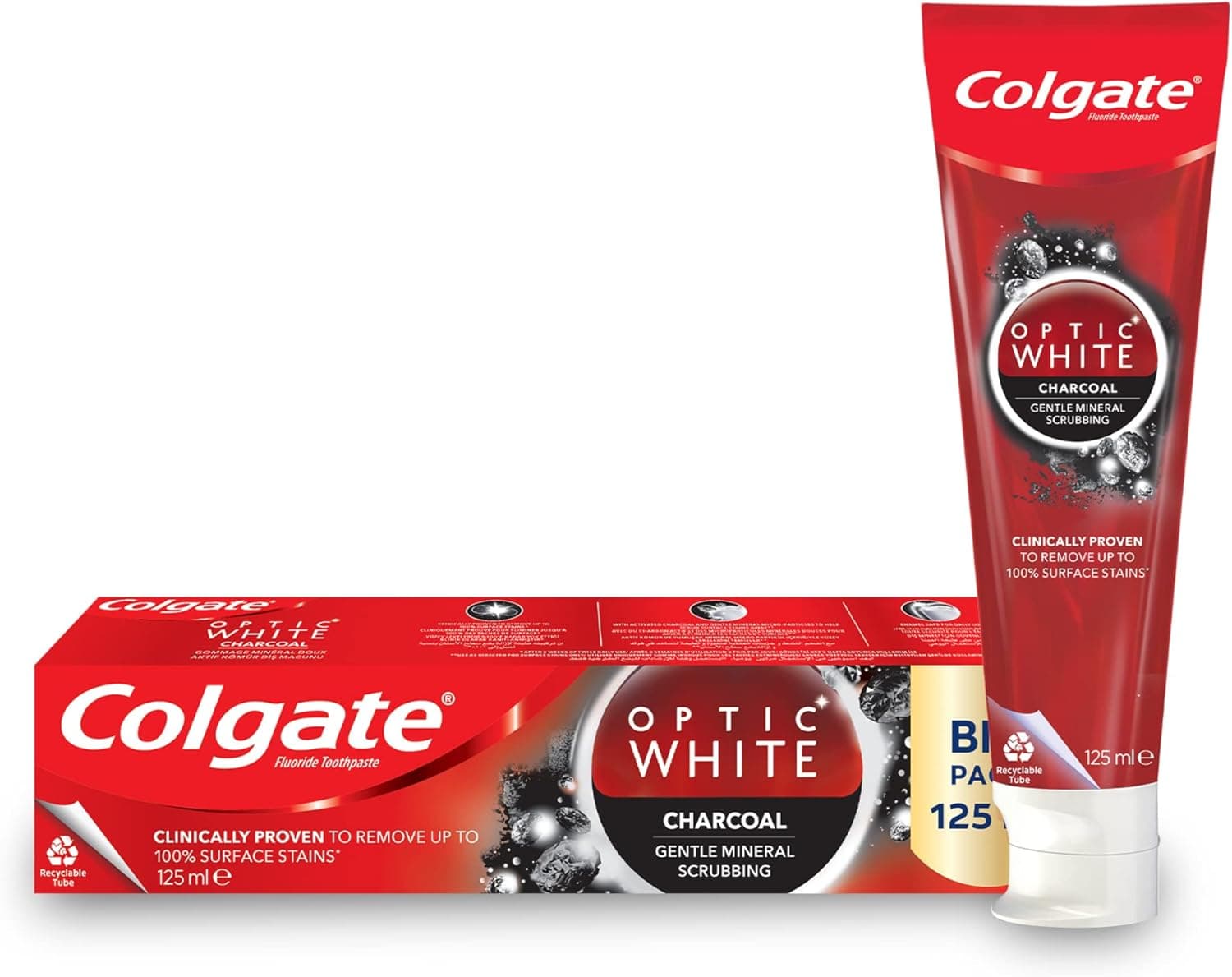 COLGATE TOOTHPASTE OPTIC WHITE CHARCOAL TP 125ML - 1
