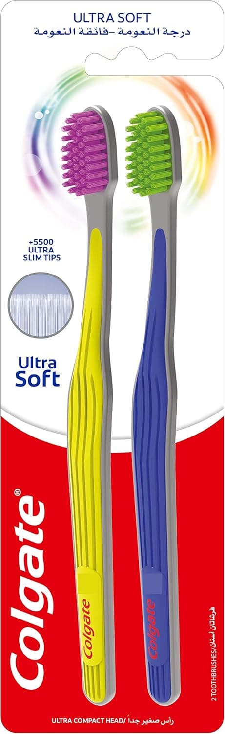 COLGATE TOOTHBRUSH ULTRA SOFT 2PK   (Head) - 1