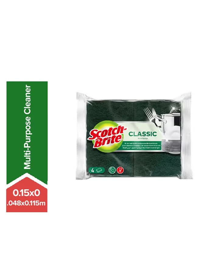SB CLASSIC SCRUB SPONGE 4'S - 1X12 - 1