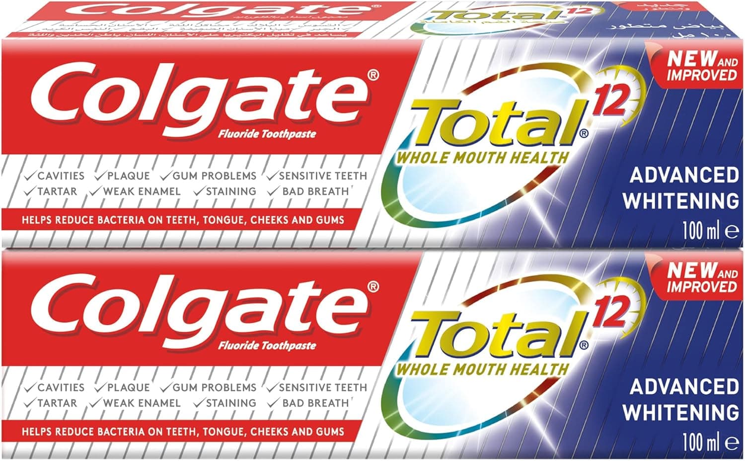 COL TP TOTAL AD WHTE 100ML 2PK VP@35%OFF - 1