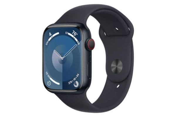 Apple Watch Series 9, GPS, 41mm, Midnight Aluminum Case With Midnight Sport Band - 1