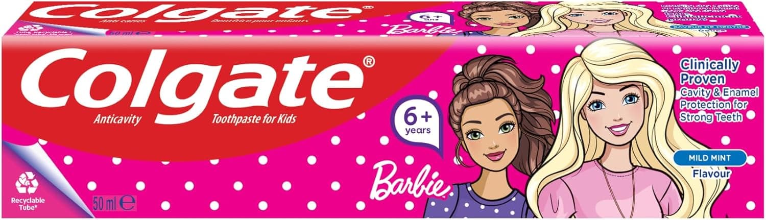 COLGATE TOOTHPASTE SMILES KIDS BARBIE 6+ 50ML  (Head) - 1