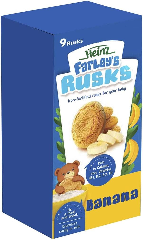 FARLEY'S RUSKS 9 BANANA 24X150 GMS - 1