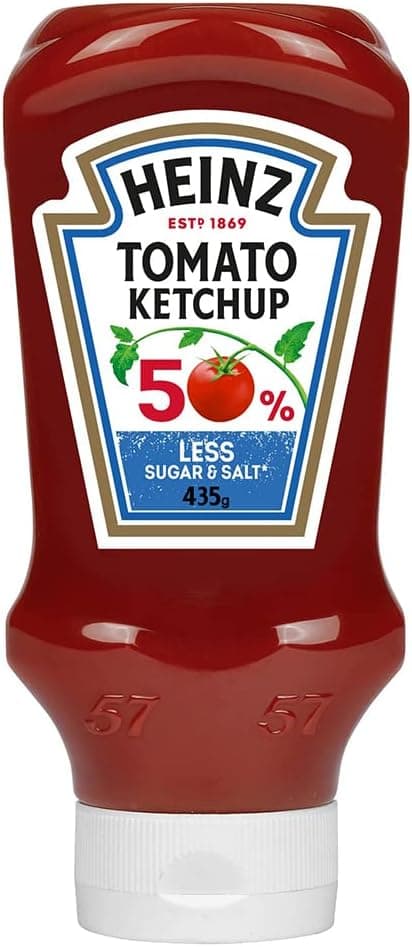 HEINZ TK 50% LESS SUGAR & SALT 10X400ML - 1