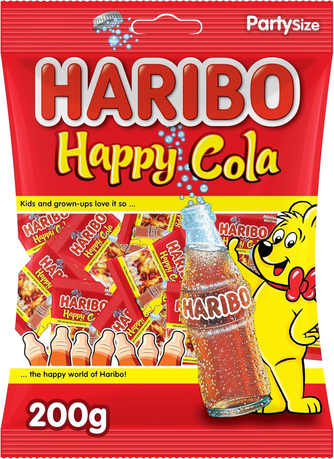 HARIBO MINI HAPPY COLA MAXI BAG 24X200G - 1