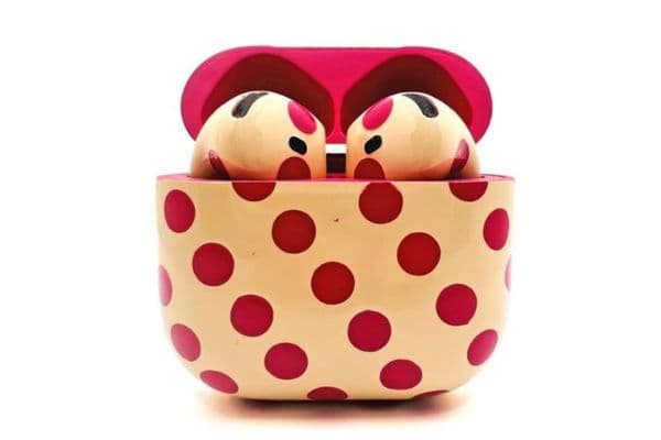 Merlin Craft Customized Apple Airpods 4 Pink Polka - 1