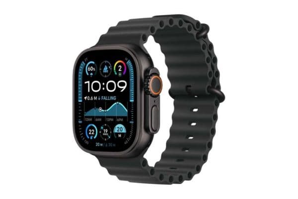 Apple Watch Ultra 2, (2024) GPS + Cellular 49mm, Black Titanium Case with Black Ocean Band - 1