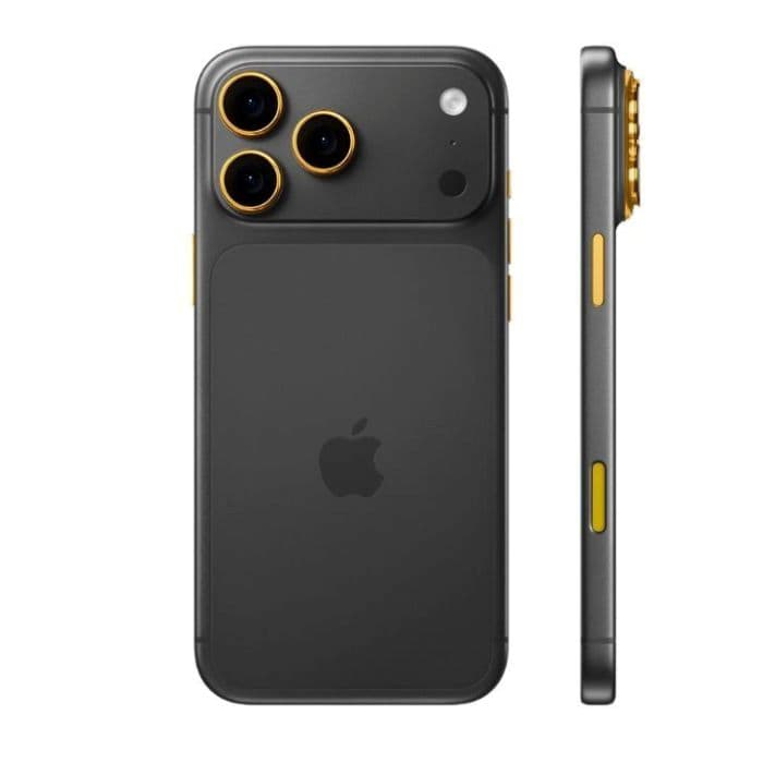 Customized Apple iPhone 17 Pro Max, 6.9 Inch, 2TB, 12GB, Cosmic Black with Gold Accents (Apple Warranty) - 1