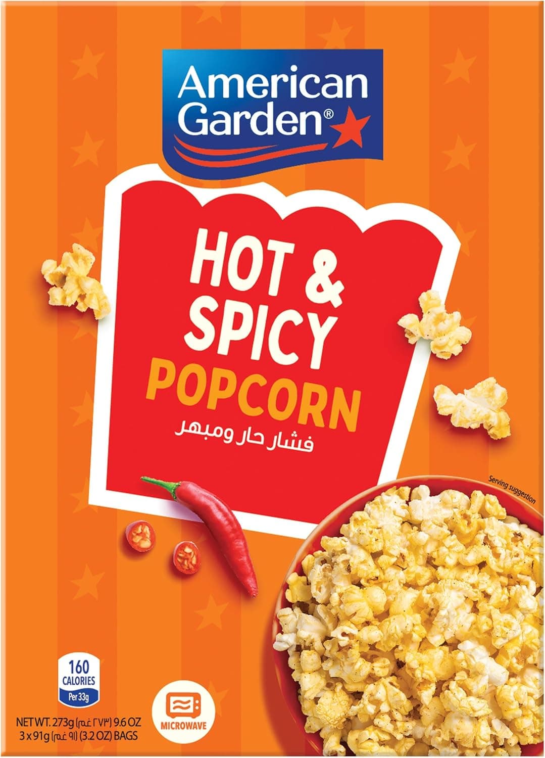 AG MCRW POPCORN HOT N SPICY 12X9.6 OZ - 1