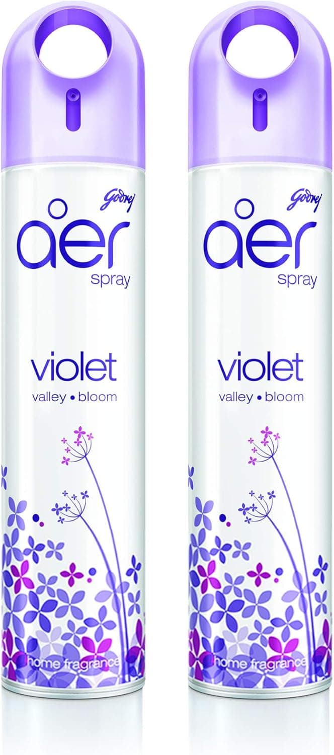 Godrej Aer Air Freshener Spray Violet Valley Bloom 300 ml - (Pack Of 2), Fghkarspz008-Vvb - 1