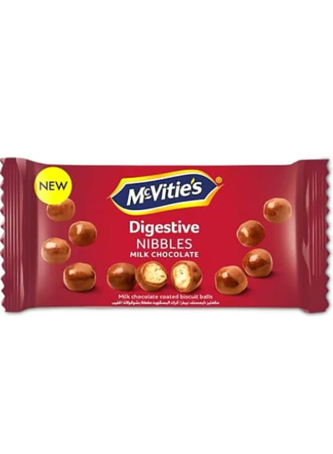 MCV NIBBLES MILK CHOC PRTN PCK 12X12X37g - 1