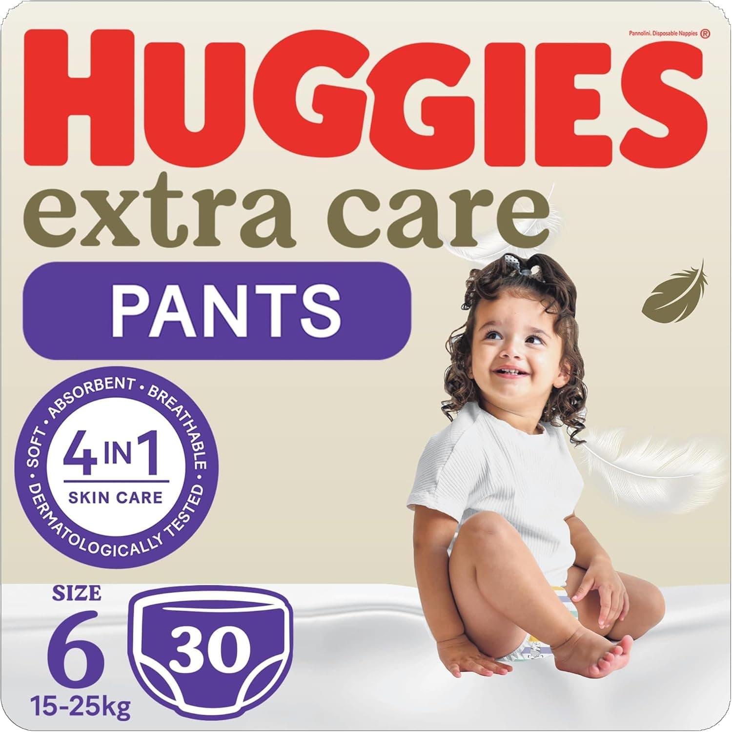 Huggies, Extra Care Culottes, Size 6, 15-25 kg, 30 Diaper Pants
