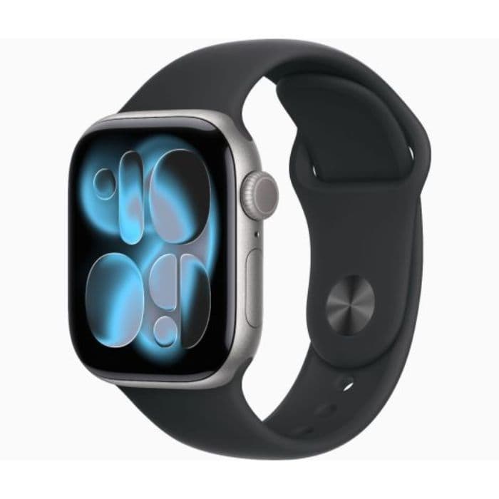 Apple Watch Series 11, GPS, 46mm, Space Gray Aluminum Case with Black Sport Band , S/M