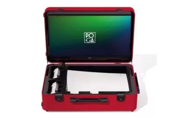 IndiGaming POGA Lux 24-Inch Portable Gaming Monitor Red for PlayStation 5