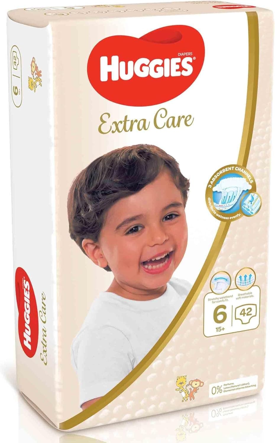 Huggies Extra Care, Size 6, 15+ kg, Jumbo Pack, 42 Diapers