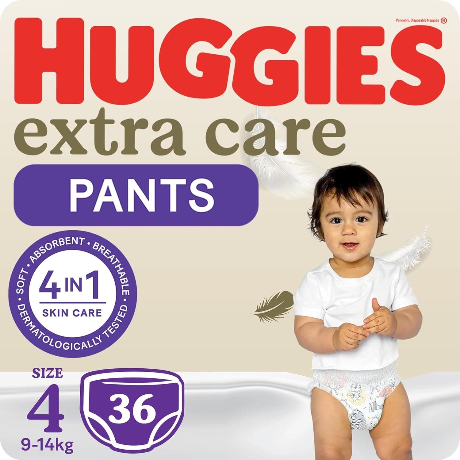 Huggies, Extra Care Culottes, Size 4, 9-14 kg, 36 Diaper Pants