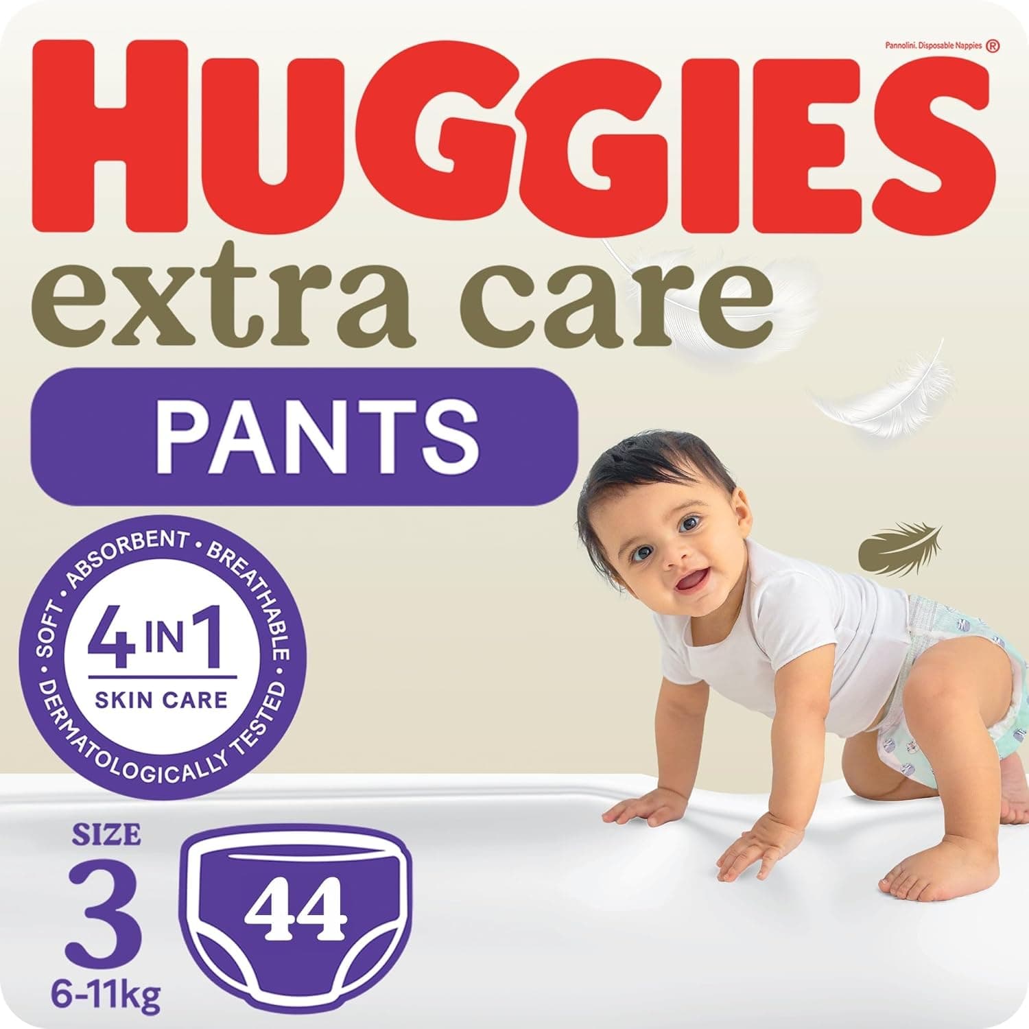 Huggies, Extra Care Culottes, Size 3, 6-11 kg, 44 Diaper Pants