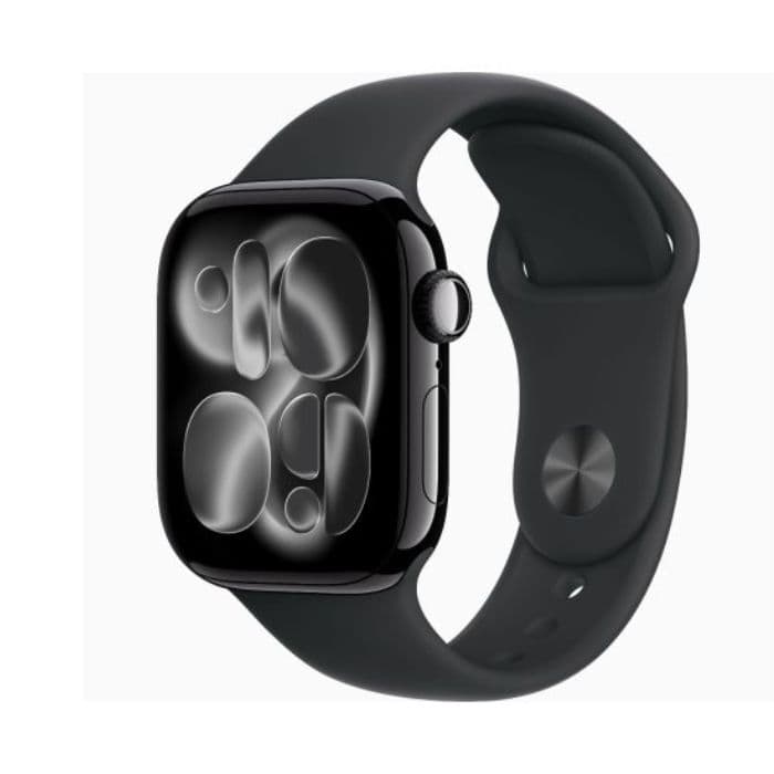 Apple Watch Series 11, GPS, 42mm, Jet Black Aluminum Case with Black Sport Band - S/M